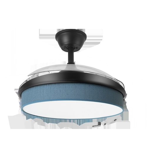 Abrila MODA Negro/Azul - Ventilador de Techo Aspas Retráctiles 72 W F