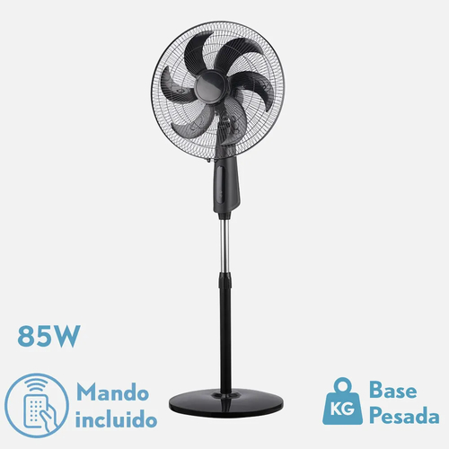 Abrila TOLON Negro - Ventilador de Pie 220-240 V