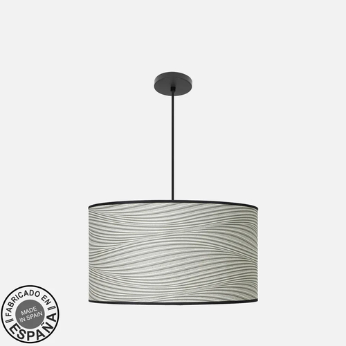 Abrila MODA Negro/Surco Gris - Colgante Moderno 3xE27 50 cm