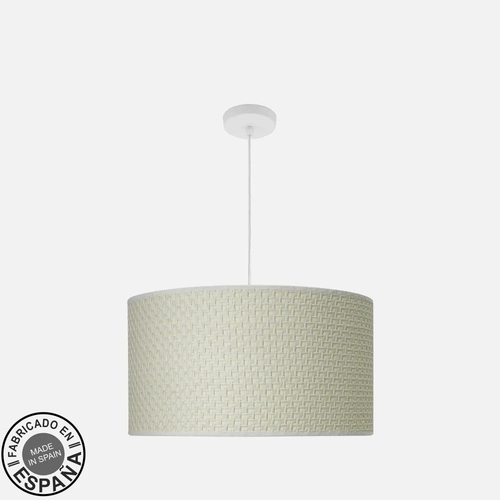 Abrila MODA Blanco/Cañizo Blanco - Colgante Moderno 3xE27 50 cm