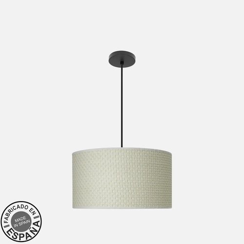 Abrila MODA Negro/Cañizo Blanco - Colgante Moderno 2xE27 40 cm