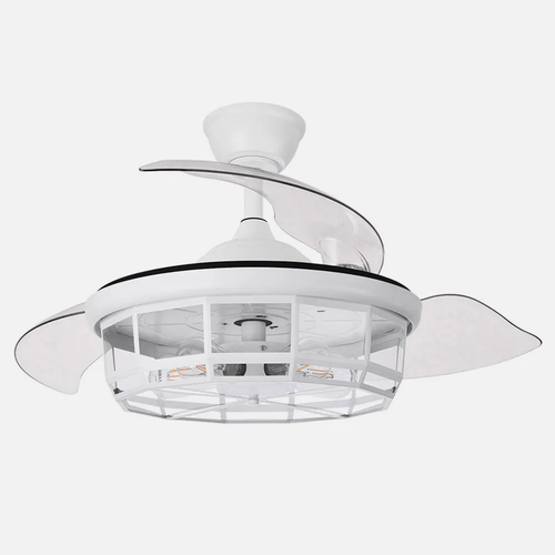 Abrila TORNADO Blanco - Ventilador de Techo Aspas Retráctiles 220-240 V