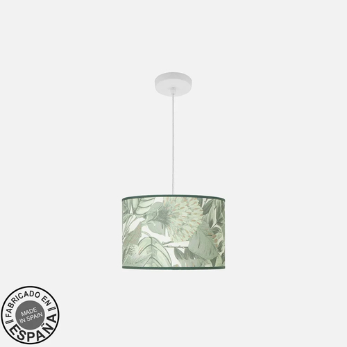 Abrila MODA Blanco / Verde - Colgante Moderno 1xE27 30 cm