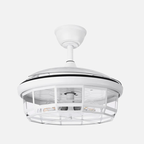 Abrila TORNADO Blanco - Ventilador de Techo Aspas Retráctiles 220-240 V