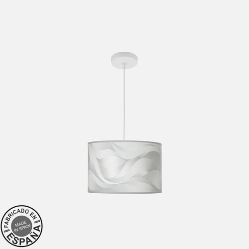 Abrila MODA Blanco/Ola Gris - Colgante Moderno 1xE27 30 cm