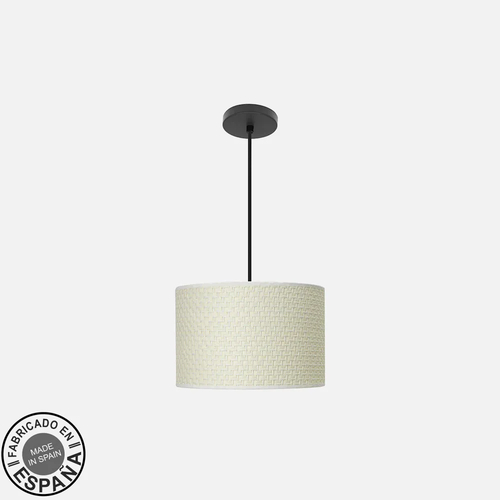 Abrila MODA Negro/Cañizo Blanco - Colgante Moderno 1xE27 30 cm