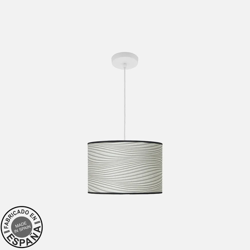 Abrila MODA Blanco/Surco Gris - Colgante Moderno 1xE27 30 cm