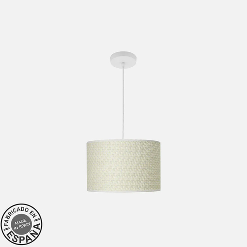 Abrila MODA Blanco/Cañizo Blanco - Colgante Moderno 1xE27 30 cm