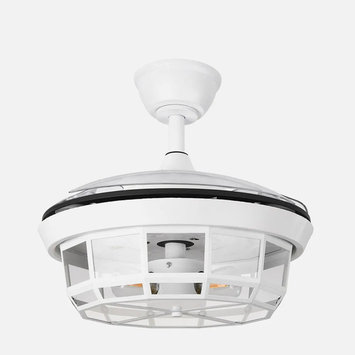 Abrila TORNADO Blanco - Ventilador de Techo Aspas Retráctiles