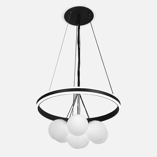 Abrila RODANO Blanco / Negro - Lámpara Moderna 50 cm 104 W