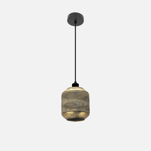 Abrila VIZELA Negro/Oro Envejecido - Colgante Moderno 40<130x18x18 cm