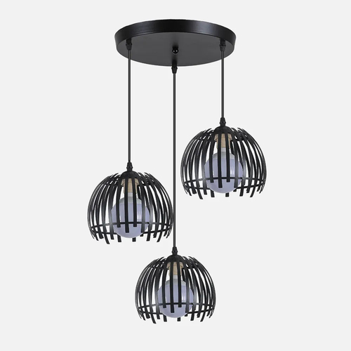 Abrila LATINA Negro - Lámpara Moderna 3xE27 40 cm