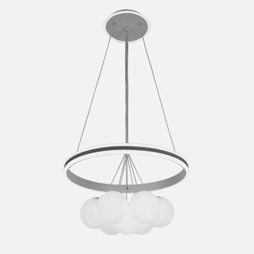 Abrila RODANO Blanco / Gris - Lámpara Moderna 50 cm 104 W