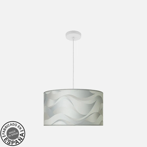 Abrila MODA Blanco/Ola Gris - Colgante Moderno 2xE27 40 cm