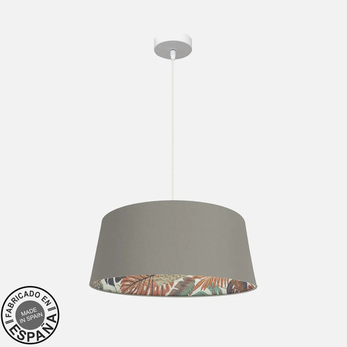 Abrila TUNEZ Blanco/Topo-Estampado - Colgante Moderno 1xE27 50 cm