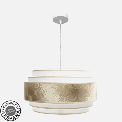 Abrila NEPAL Blanco / Oro - Colgante Moderno Regx50x50cm