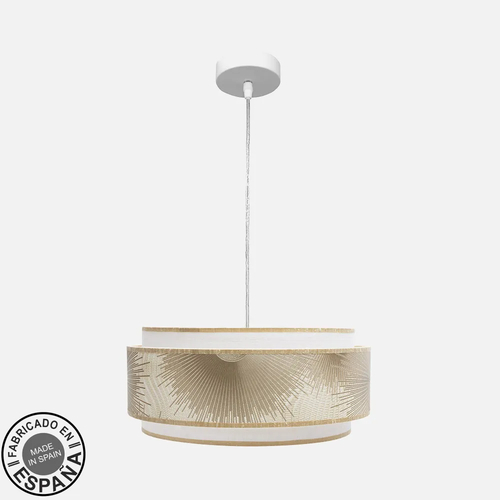 Abrila NEPAL Blanco / Oro - Colgante Moderno 1xE27 40 cm