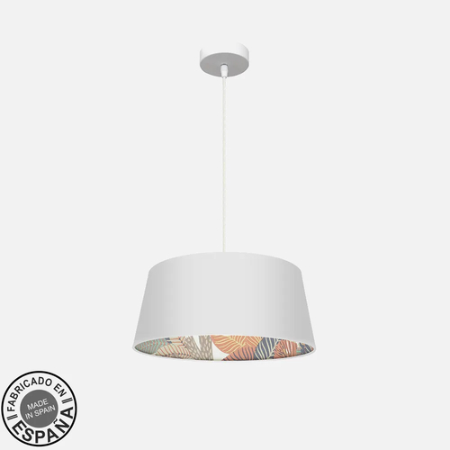 Abrila TUNEZ Blanco/Blanco-Estampado - Colgante Moderno 1xE27 40 cm