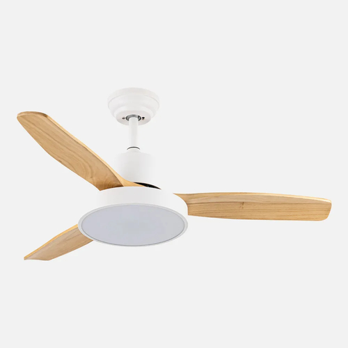 Abrila KAVALA Blanco/Haya - Ventilador de Techo Aspas Normales 48 W F