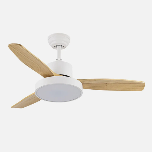 Abrila KAVALA Blanco/Haya - Ventilador de Techo Aspas Normales 48 W F