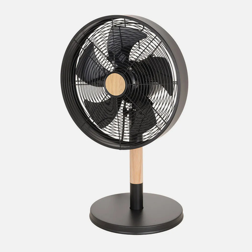 Abrila FALCON Negro/Haya - Ventilador de Sobremesa 220-240 V