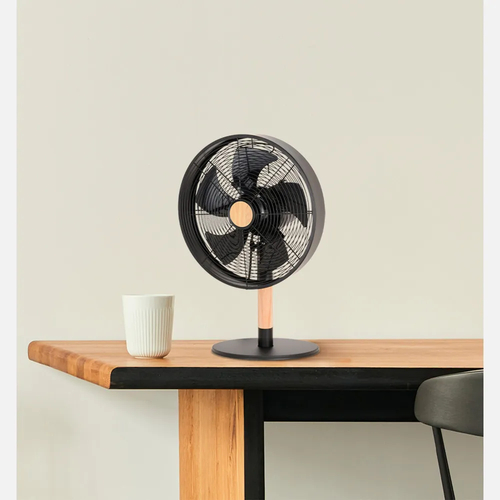 Abrila FALCON Negro/Haya - Ventilador de Sobremesa 220-240 V