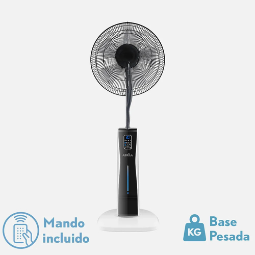 Abrila CORVO Blanco / Negro - Ventilador de Pie 220-240 V
