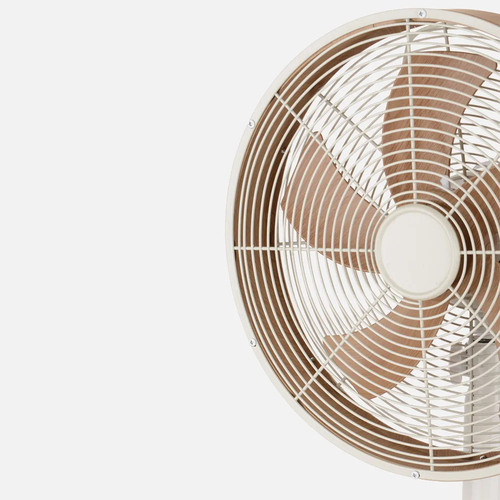 Abrila ALCAÑIZ Blanco/Haya - Ventilador de Sobremesa 220-240 V