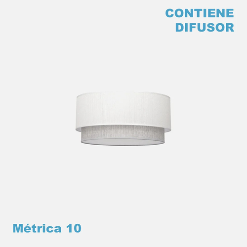 Abrila Kenya Blanco / Gris - Pantalla 40 cm 40x38x22 cm