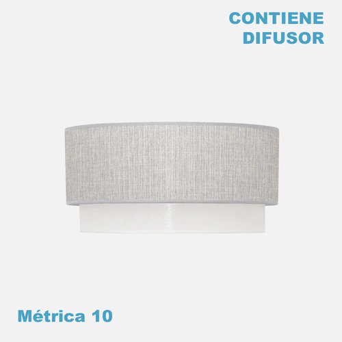 Abrila Kenya Gris / Blanco - Pantalla 50 cm