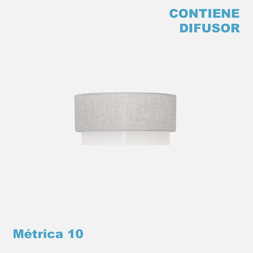 Abrila Kenya Gris / Blanco - Pantalla 40 cm 40x38x22 cm
