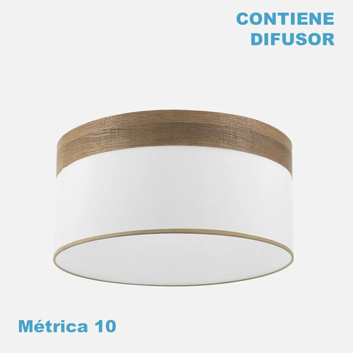 Abrila CLOE Blanco/Madera Clara - Pantalla 50 cm