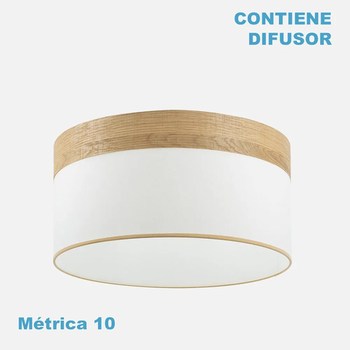 Abrila CLOE Blanco/Madera Clara - Pantalla 50 cm 50x50x22 cm