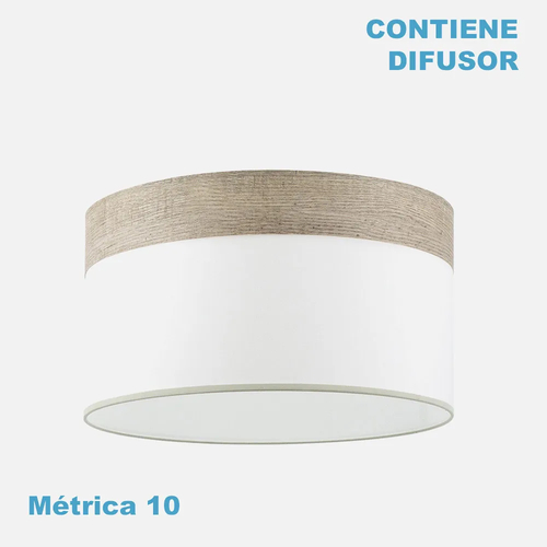 Abrila CLOE Blanco/Madera Gris - Pantalla 50 cm