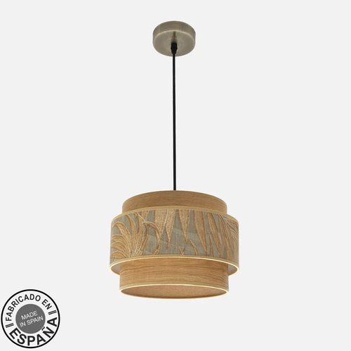 Abrila SAMOA Cuero/Camel - Colgante Moderno 1xE27 30 cm