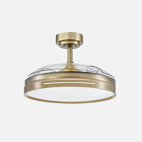 ABRILA MICENAS Cuero - Ventilador de Techo Aspas Retráctiles 59 W