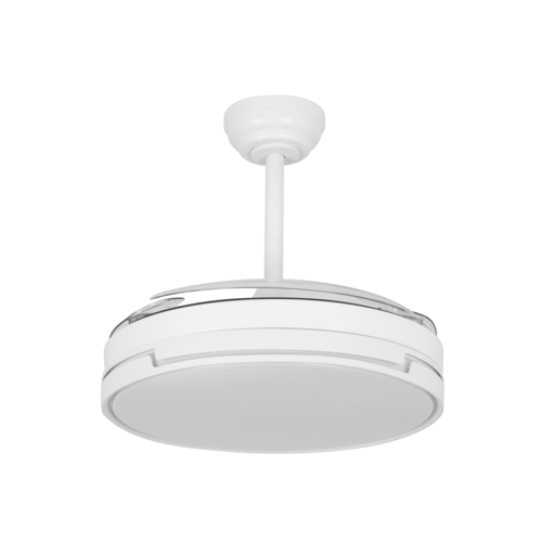 ABRILA PAPIRO Blanco - Ventilador de Techo Aspas Retráctiles 59 W