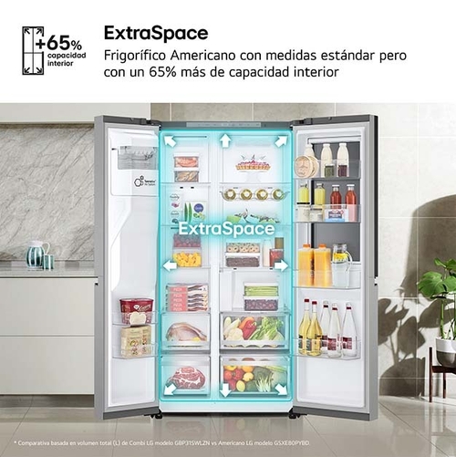 LG GSXE80PYBD INOX - Frigorífico Side by Side No Frost