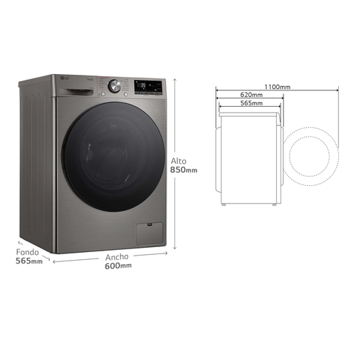 LG F4DR7009AGS INOX - Lavadora Secadora 9/6KG 1400RPM