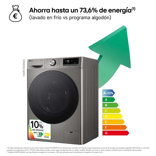 LG F4DR7009AGS INOX - Lavadora Secadora 9/6KG 1400RPM