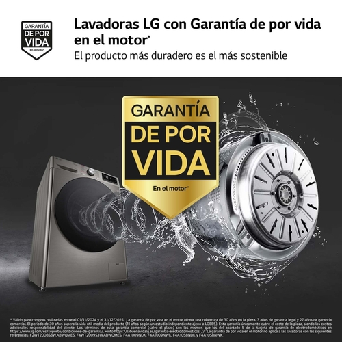 LG F4DR7009AGS INOX - Lavadora Secadora 9/6KG 1400RPM