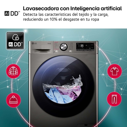 LG F4DR7009AGS INOX - Lavadora Secadora 9/6KG 1400RPM