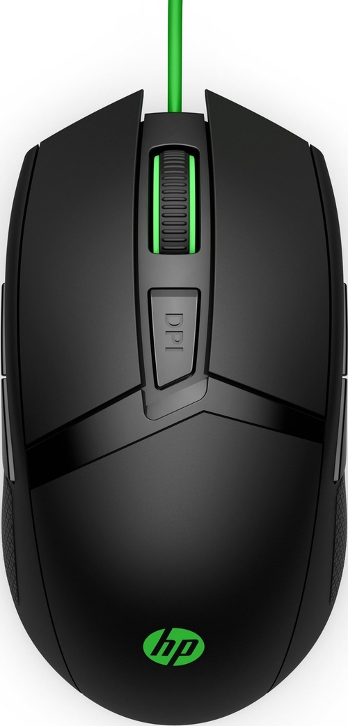 HP PAVILION 300 Negro-Verde - Ratón 5000 DPI