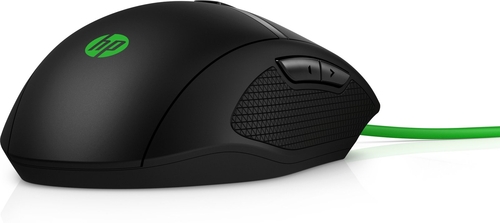 HP PAVILION 300 Negro-Verde - Ratón 5000 DPI
