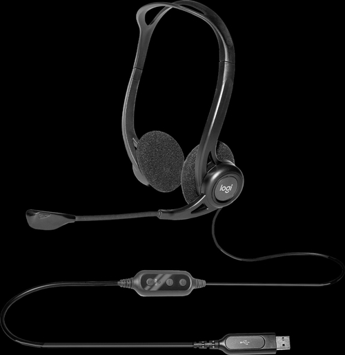 LOGITECH PC 960 Negro - Auricular de Diadema Con Cable