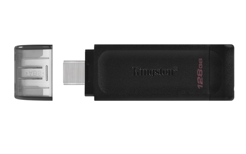 KINGSTON DATATRAVELER DT70 128GB - Pendrive Negro