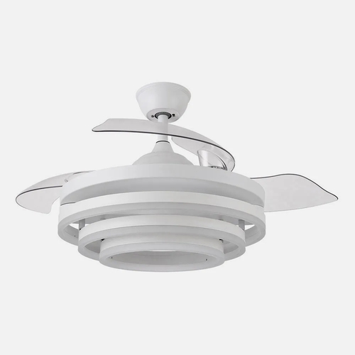 ABRILA KAI Blanco - Ventilador de Techo Aspas Retráctiles 72 W F