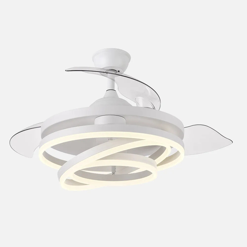 ABRILA KAI Blanco - Ventilador de Techo Aspas Retráctiles 72 W F