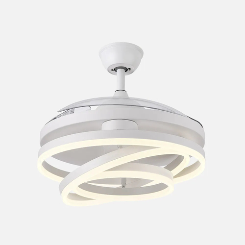 ABRILA KAI Blanco - Ventilador de Techo Aspas Retráctiles 72 W F