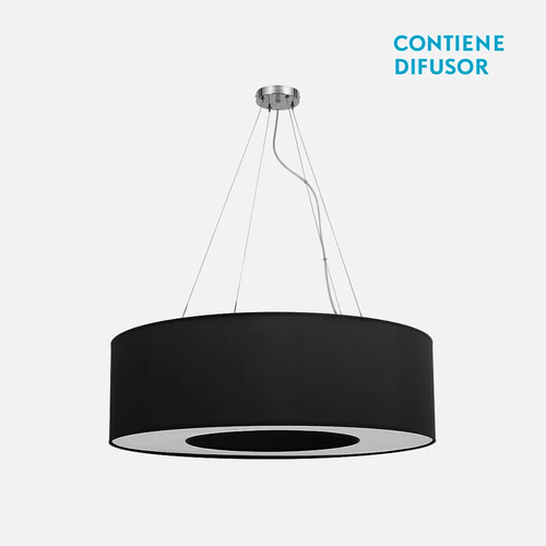 Abrila HAITI Cromo / Negro - Colgante Moderno 4xE27 65 cm